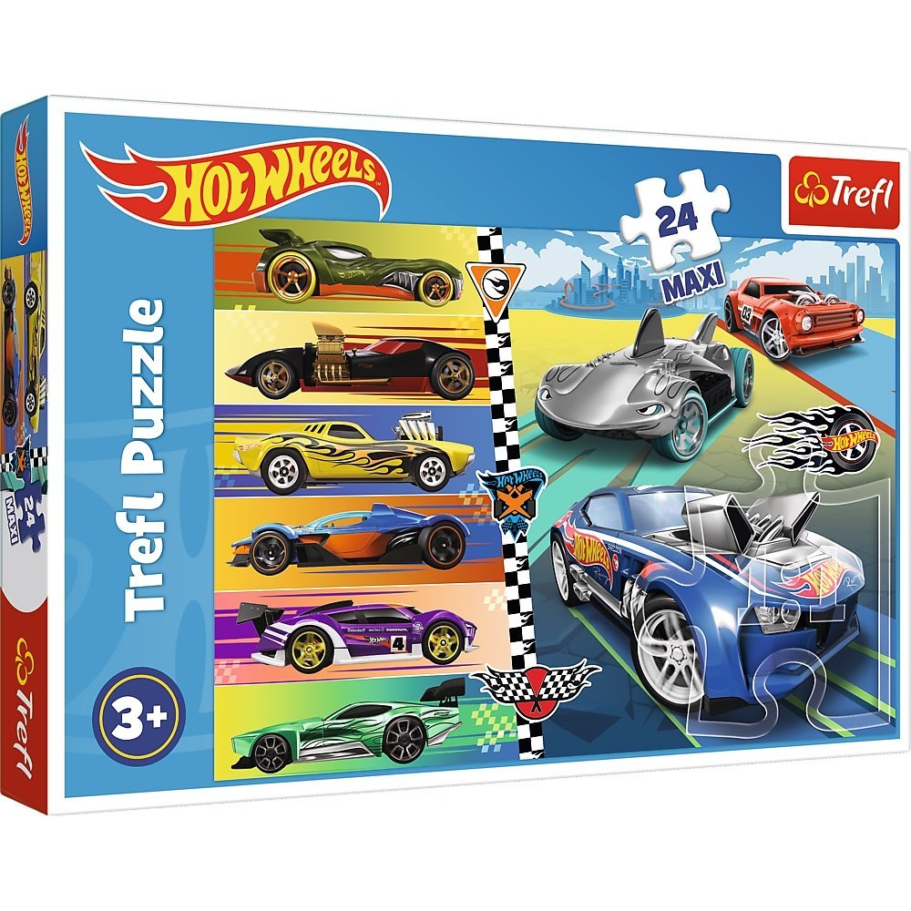 PUZZLE 24 ELEMENTS MAXI FAST HOT WHEELS TREFL 14362 TREF TREFL